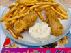 Battered Sausages with Chips