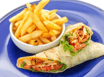 Large Burrito Meal with Side Chips and Drink